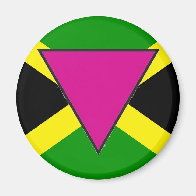 Jamaican Gay pride Flagga Magnet (Framsidan)