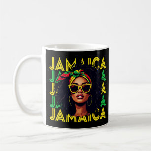 Jamaican Girl Jamaica Flagga Proud Jamaican Women Kaffemugg