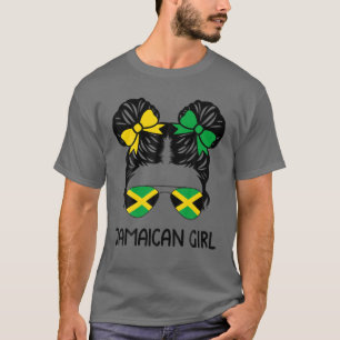 Jamaican Girl Messy Hair Jamaica Pride Patriotic G T Shirt