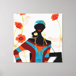 Jamaican Girl Wrapped Canvas