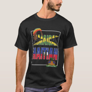 Jamaican Haitian Flagga Shirt HalJamaican Halhai T