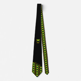 Jamaican Humor Monogram Neck Tie Slips