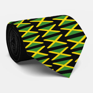 Jamaican Humor Monogram Neck Tie Slips