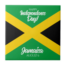 Jamaican Independence day Jamaica National Flagga Kakelplatta