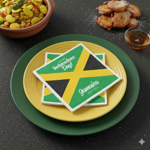 Jamaican Independence day Jamaica National Flagga Pappersservett