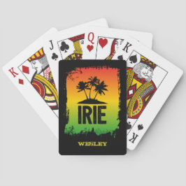 Jamaican IRIE Rasta Flag Colors Tropical Casinokort