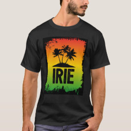 Jamaican IRIE Tropical Handflatan Träd Rasta Färg T Shirt