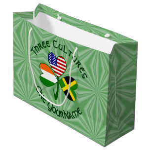 Jamaican Irish American Flaggor Shamrock Ditt namn