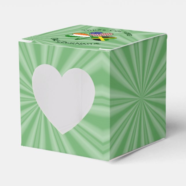 Jamaican Irish American Shamrock Flagga Personlig Presentaskar (Framsidan Sidan)