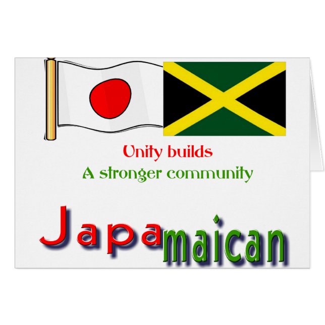 jamaican-japanese hälsningskort (Framsidan Horizontal)