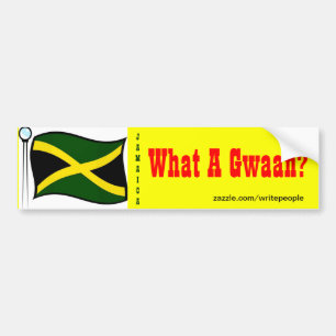 Jamaican-kantvärmare-Wan-en gwaan Bildekal