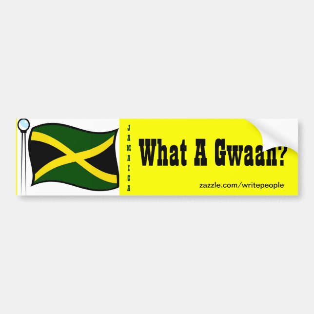 Jamaican-kantvärmare-Wan-en gwaan Bildekal (Framsidan)