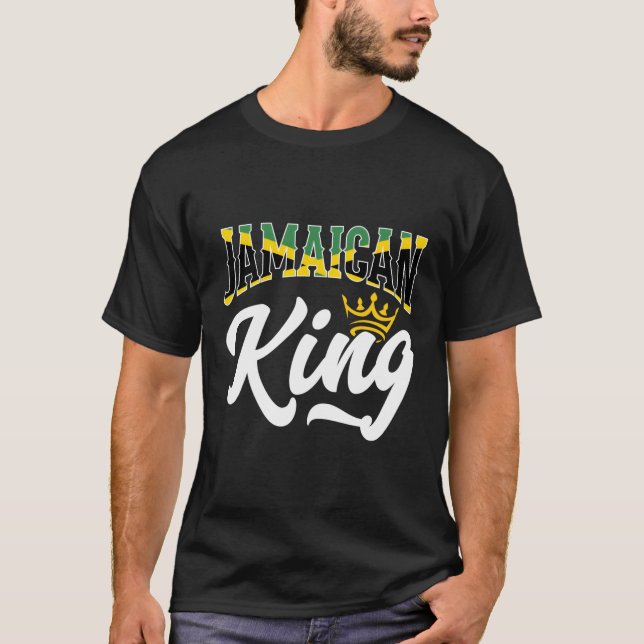 Jamaican Kung Jamaica Jamaican Jamaica Flagga T Shirt (Framsida)