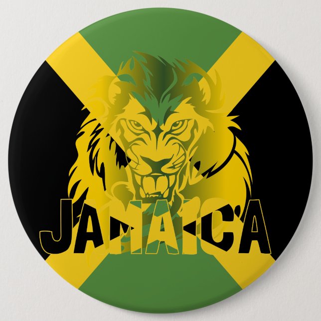 Jamaican Lejon Button Knapp (Framsida)