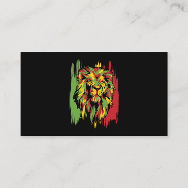 Jamaican Lejonare Rasta African Reggae Visitkort (Framsida)