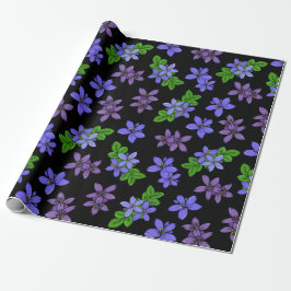 Jamaican Lila Lignum Vitae Flowers Patterned Presentpapper