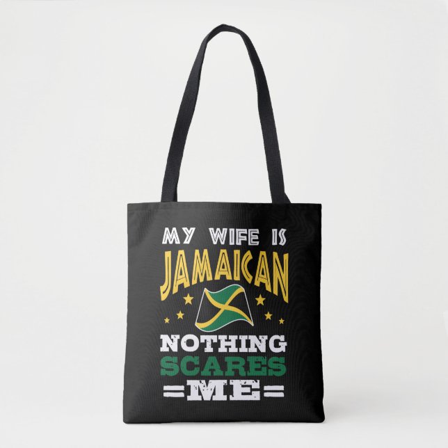 Jamaican Makfe Funny Jamaica Tygkasse (Framsida)