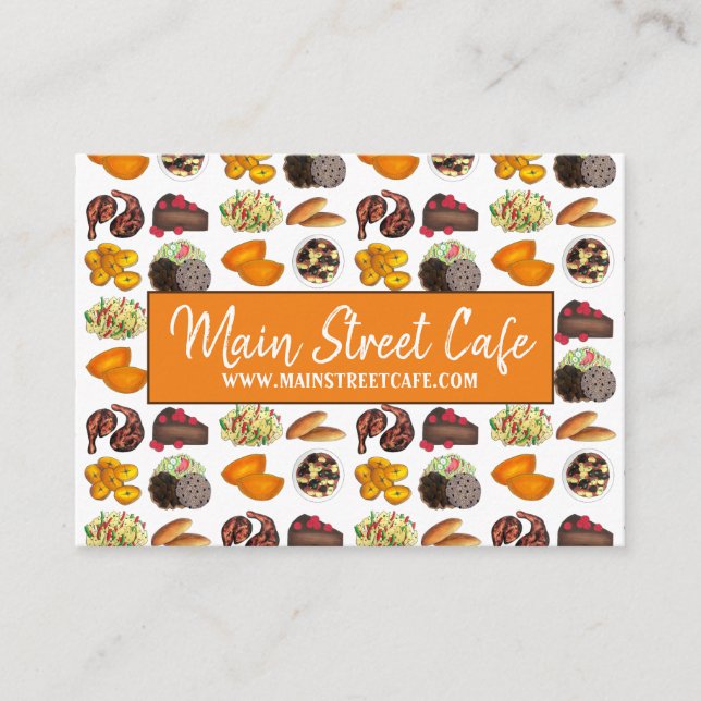 Jamaican Mat Caribbean Cuisine Restaurant Chef Visitkort (Framsida)