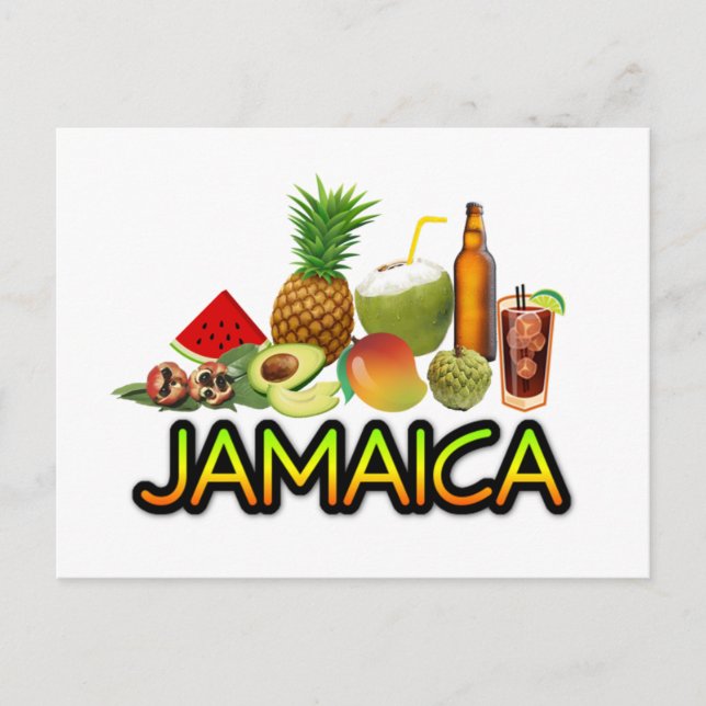 Jamaican-mat Vykort (Framsida)