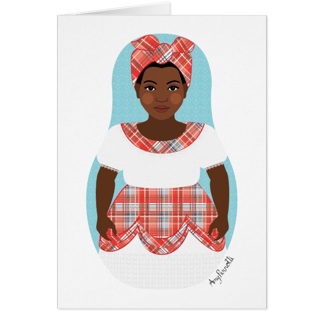 Jamaican Matryoshka Card OBS Kort (Framsidan)