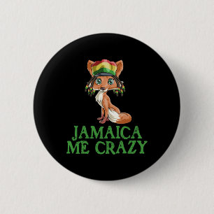 Jamaican Me Crazy Flagga Fox T Shirt Hair Funny Re Knapp