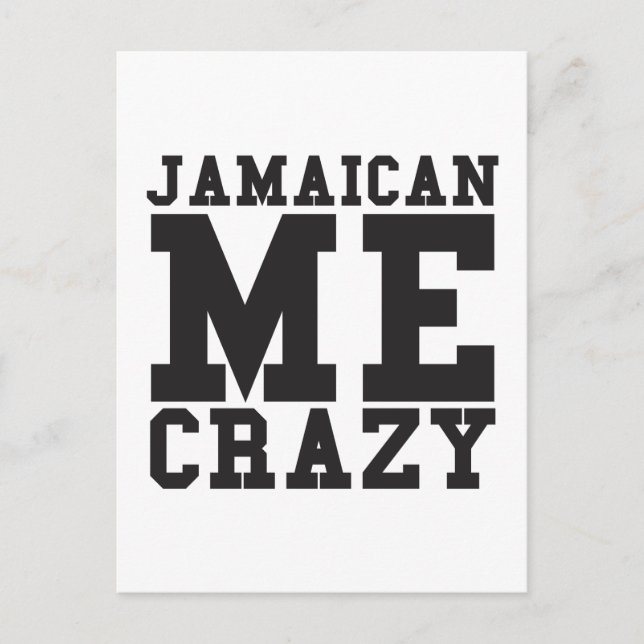 Jamaican Me Crazy Vykort (Framsida)