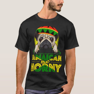 Jamaican me horny - Jamaica Flagga Tee för manar o
