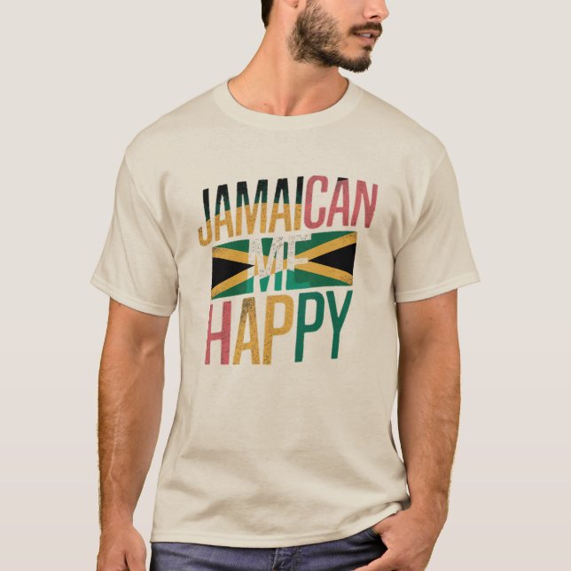 Jamaican Me Lycklig - Roligt Jamaica Island Vibes T Shirt (Framsida)