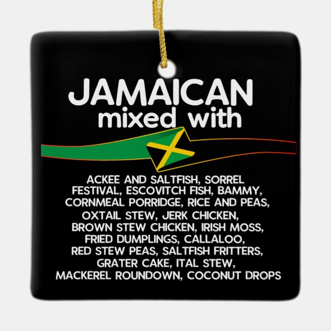 Jamaican Mixed with Jamaica Proud Group Julgransprydnad Keramik (Framsida)