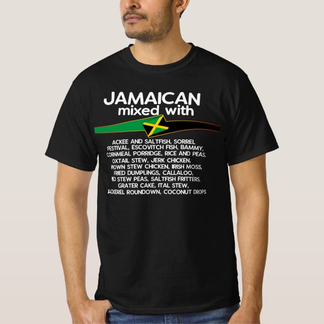 Jamaican Mixed with Jamaica Proud Group Matching T T Shirt (Framsida)