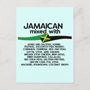 Jamaican Mixed with Jamaica Proud Vykort