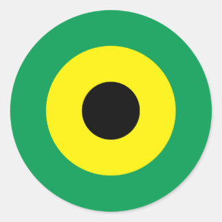 Jamaican Mod Round Sticker 2 Runt Klistermärke