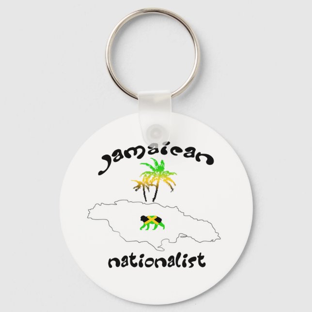 Jamaican Nationalist Logotyp Nyckelring (Framsida)