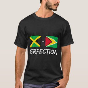 Jamaican och Guyanese Perfection Mix DNA Flagga He T Shirt