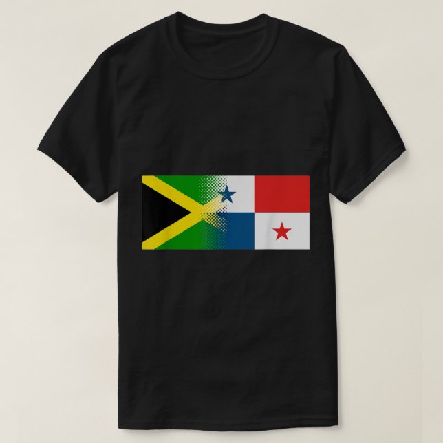 Jamaican Panamanian Flagga Jamaica Panama T Shirt (Design framsida)