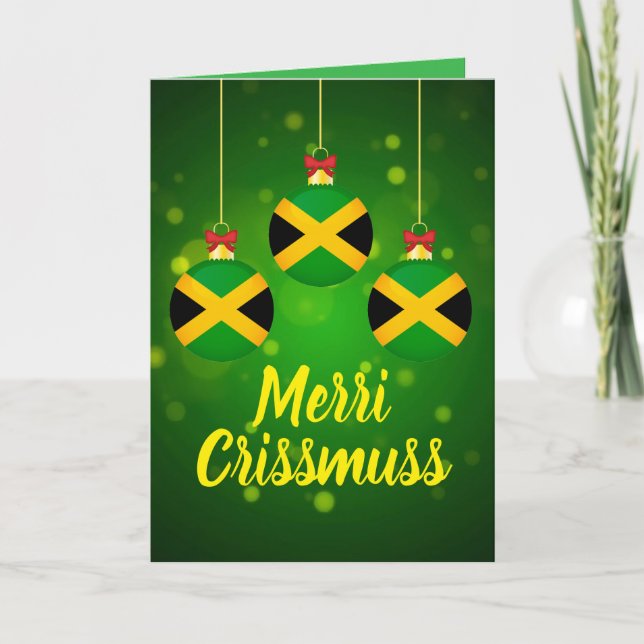 Jamaican Patois Festive Merry Christmas Kort (Framsida)