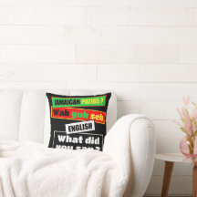 Jamaican Patois "Wah Yuh Seh" Rasta Typography