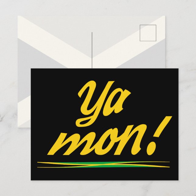 Jamaican Patois Ya Mon Vykort (Fram/baksida)