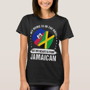 Jamaican Patriot Haiti Flagga Haitian Jamaican Roo T Shirt