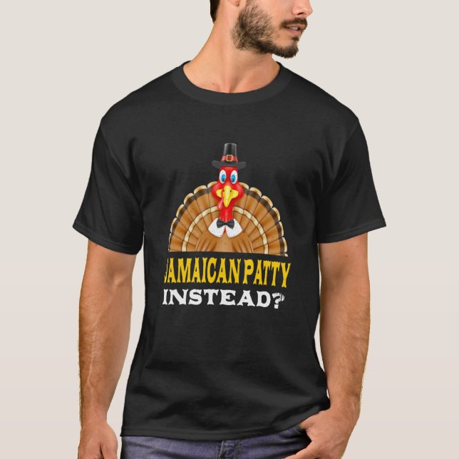 Jamaican Patty Istället Thanksgiving Beef Patties T Shirt (Framsida)