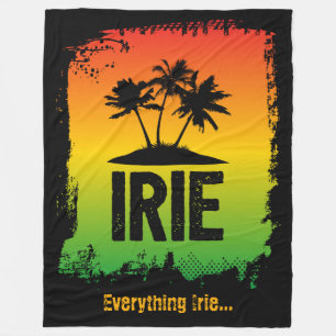 Jamaican Patwah Rastafari All IRIE Coola Fleecefilt