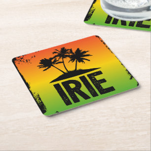 Jamaican Patwah Rastafari Allt IRIE säger Underlägg Papper Kvadrat