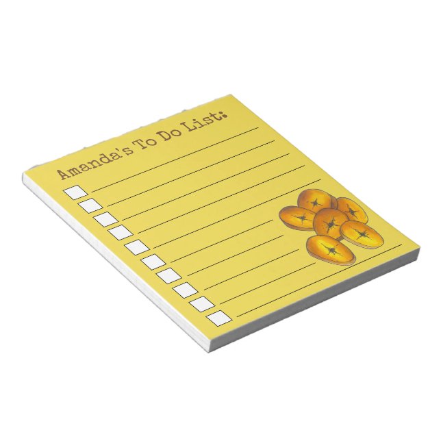 Jamaican Plantains Fried Bananas Foodie to Do List Anteckningsblock (Vinklad)