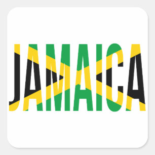 Jamaican-Pridet Flagga Jamaica Fyrkantigt Klistermärke