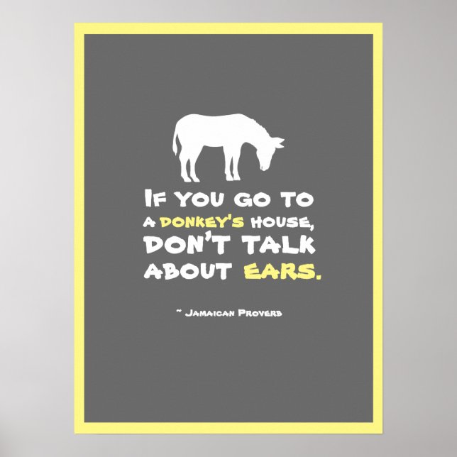 Jamaican Proverb Poster (Framsidan)