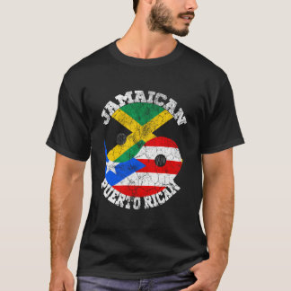 Jamaican Puerto Rican Flagga Jamaican Puerto Jamai T Shirt