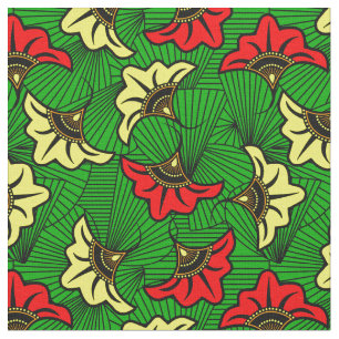 Jamaican Rasta African Biloba Flower Mönster Tyg