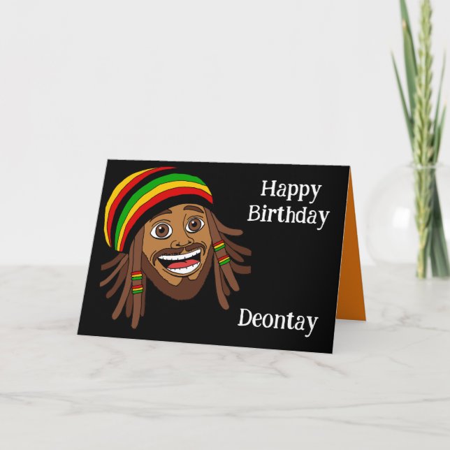 Jamaican Rasta Birthday Kort (Framsida)