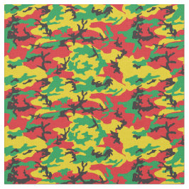 Jamaican Rasta Flagga Färgad Camouflage Print Tyg