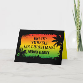 Jamaican Rasta Patois Lycklig jul Kort